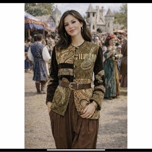 Acorn Mixed Media Patchwork Jacket Paisley Velvet Artisan